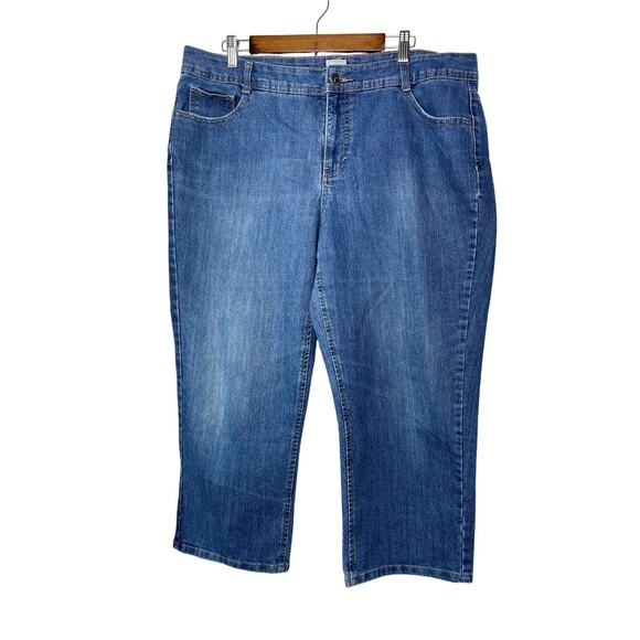 Just My Size blue jeans denim women's 20 20w medium wash average cropped length - Picture 1 of 16